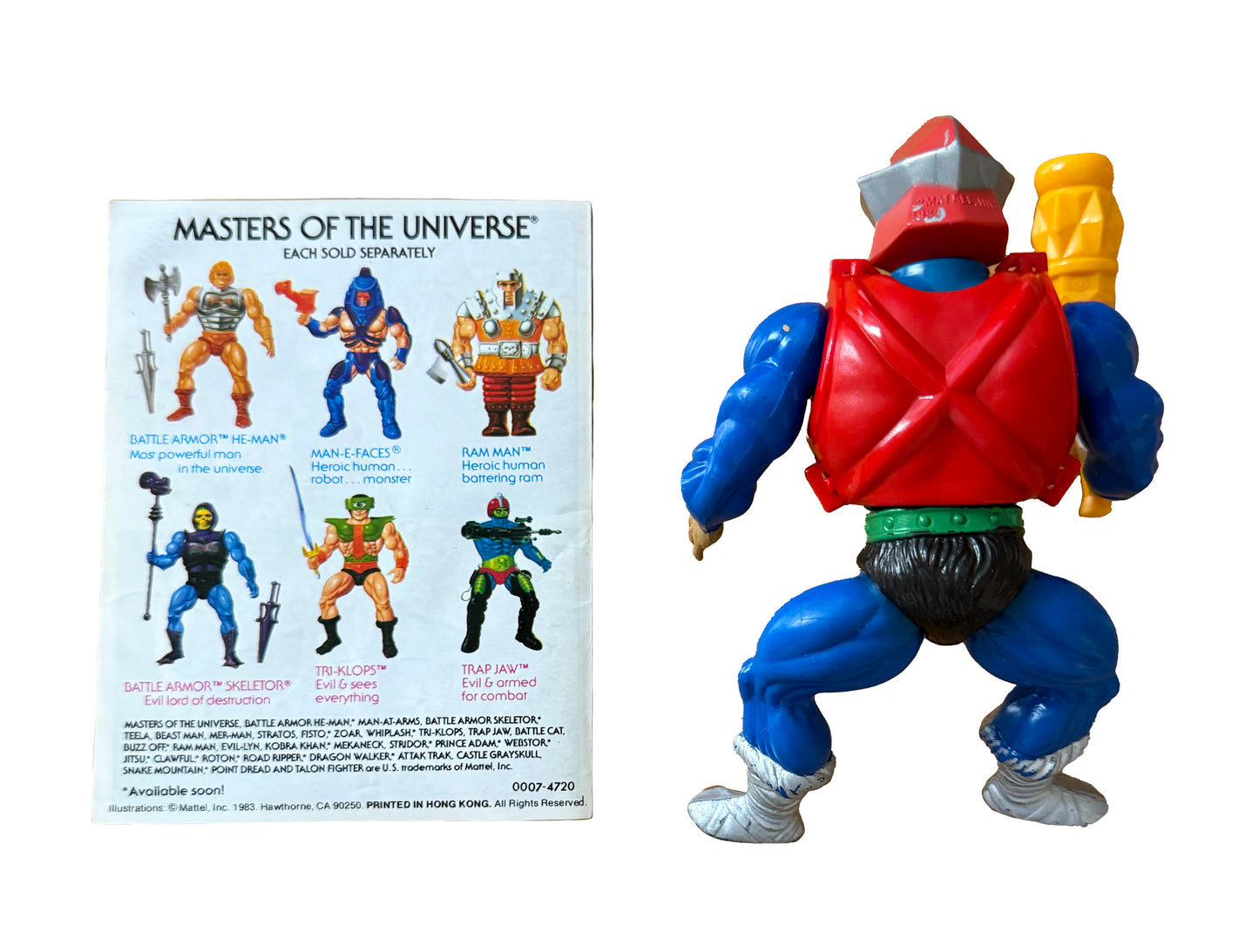 1984 Mekaneck Masters Of The Universe MOTU Complete Vintage Action Figure Working with Comic