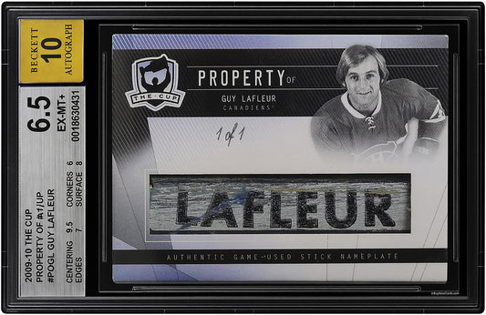 2009-10 Guy Lafleur Upper Deck The Cup Property of 1/1 #POGL BGS 6.5