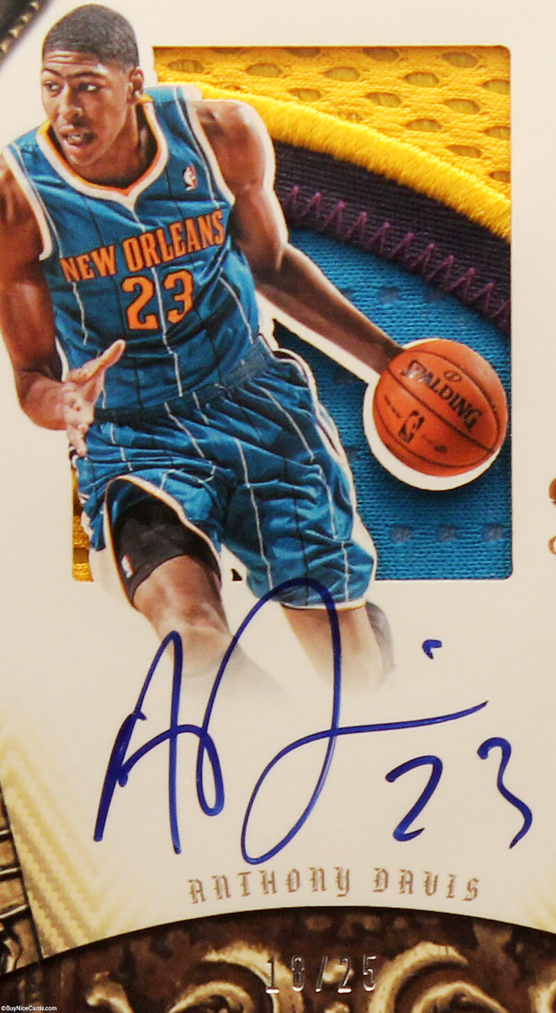 2012-13 Anthony Davis Preferred Silhouettes RC Rookie Patch Auto /25 BGS 9.5