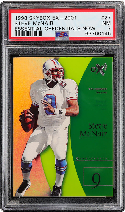 1998 Steve Mcnair Skybox EX-2001 Essential Credentials Now #27 /27 PSA 7