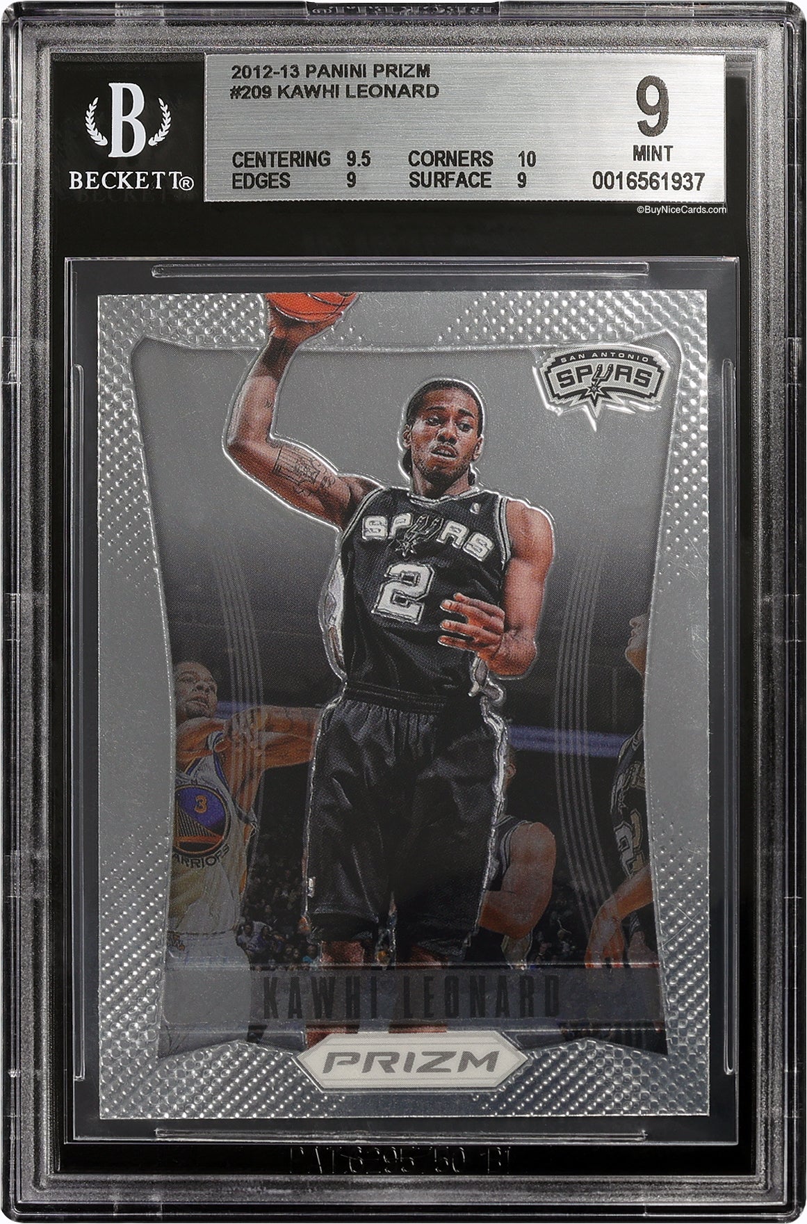 2012-13 Kawhi Leonard Panini Prizm Base RC Rookie #209 BGS 9 - .5 from BGS 9.5