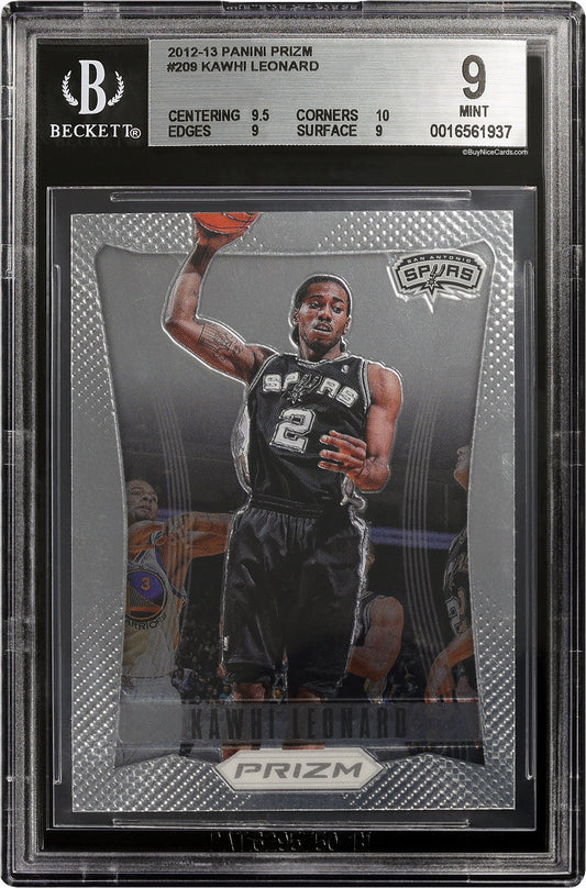 2012-13 Kawhi Leonard Panini Prizm Base RC Rookie #209 BGS 9 - .5 from BGS 9.5