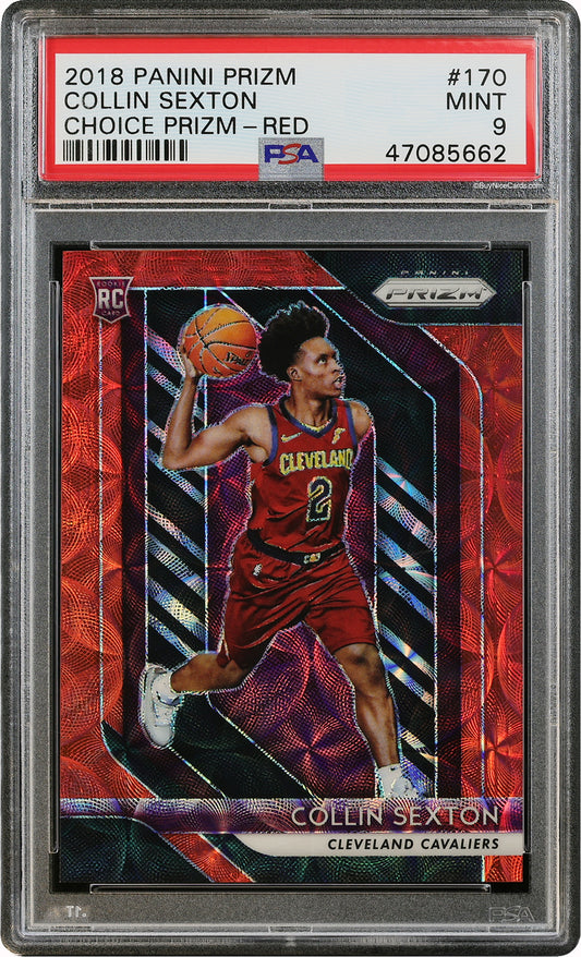 2018 Collin Sexton Panini Prizm Choice Red Prizms RC Rookie #170 PSA 9