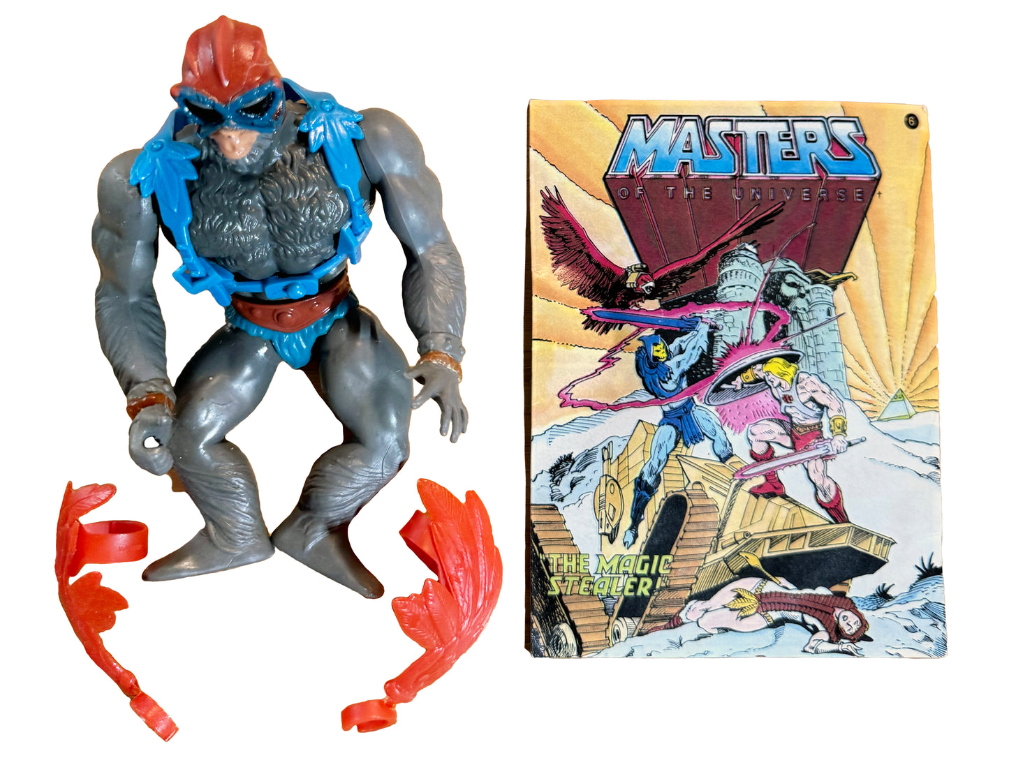 1982 Stratos Vintage He-Man Masters of the Universe Figure with Original Booklet MOTU