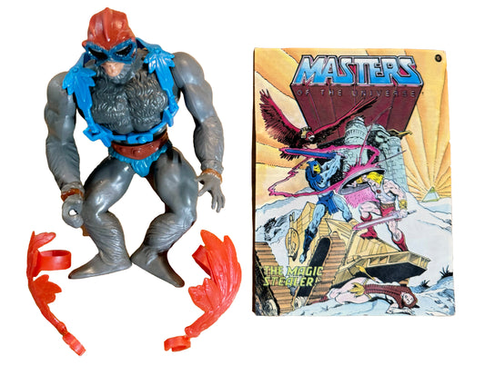 1982 Stratos Vintage He-Man Masters of the Universe Figure with Original Booklet MOTU