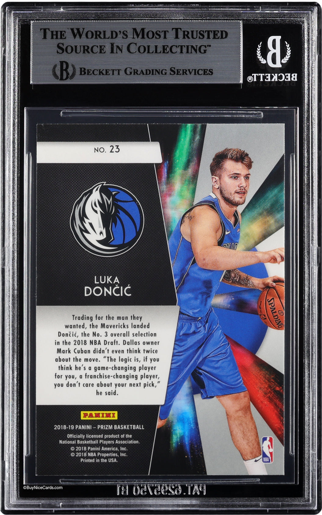 2018-19 Luka Doncic Panini Prizm Freshman Phenmons RC Rookie #23 BGS 8.5