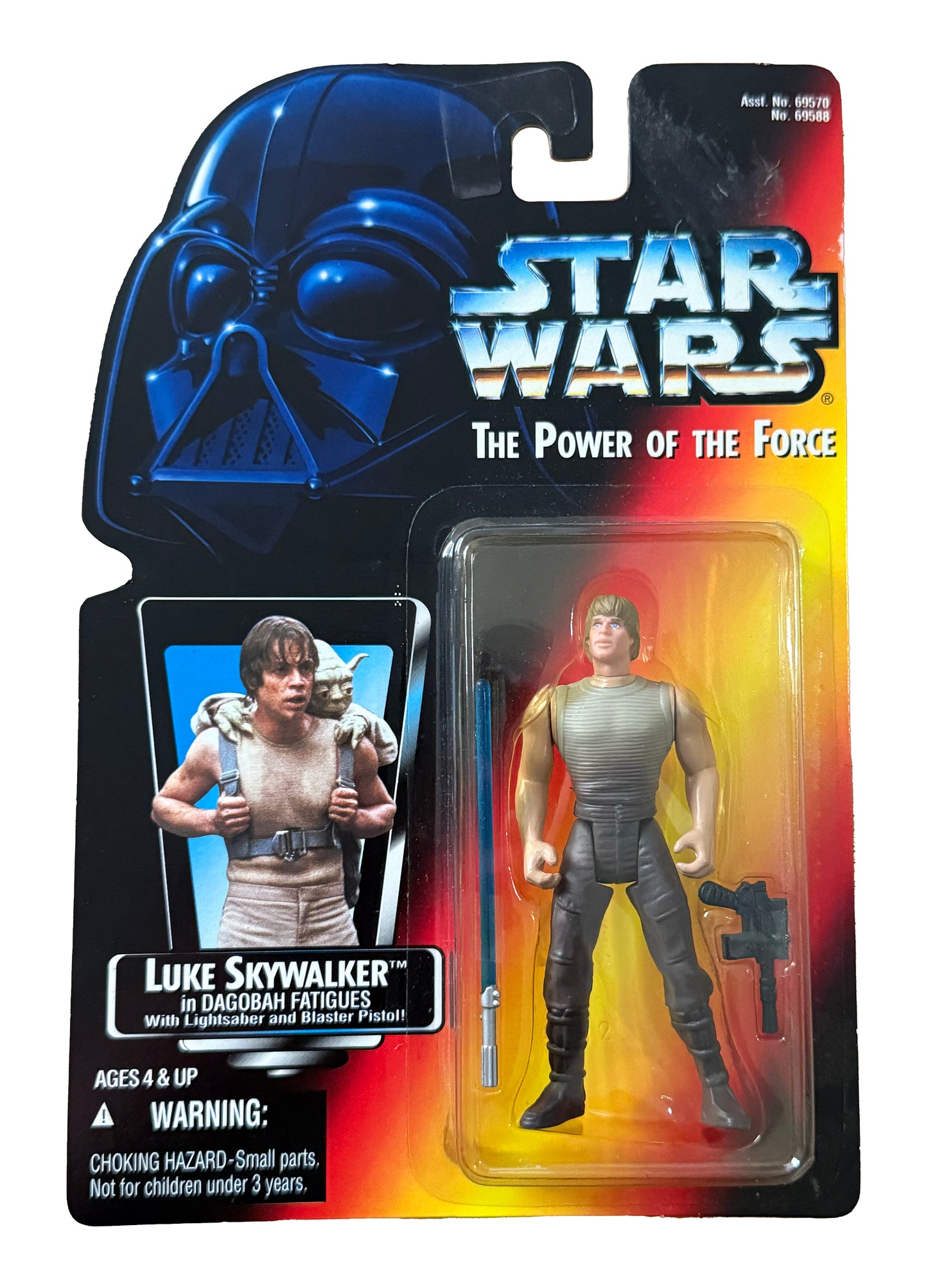 1995 Luke Skywalker Star Wars Power of the Force Dagobah Figure with Short Saber) MOC