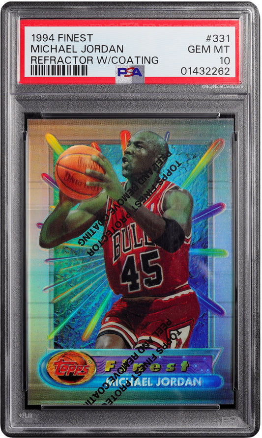 1994 Michael Jordan Topps Finest Refractor SP # 331 PSA 10 Gem Mint