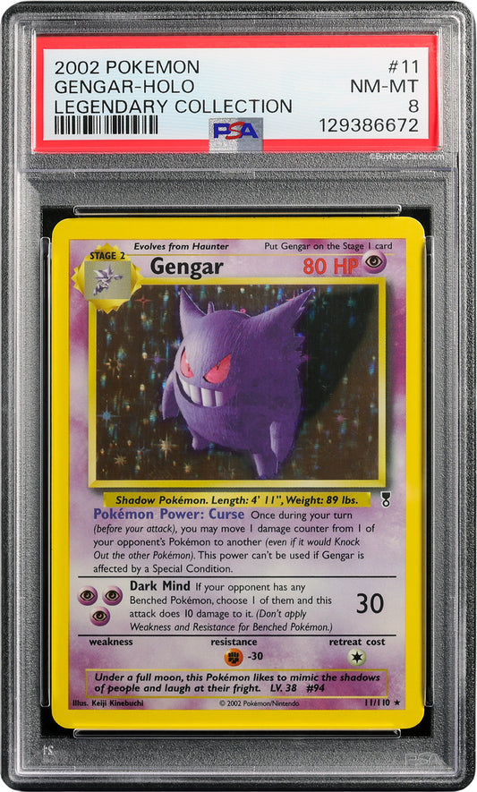 2002 Gengar Holo Pokemon Legendary Collection #11 PSA 8