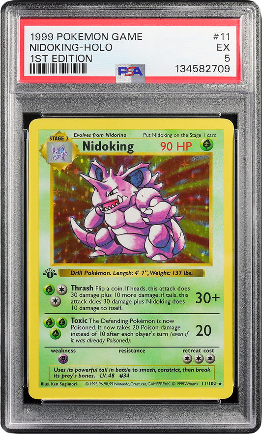 1999 Nidoking Pokemon Game 1st Edition Holo #11 PSA 5