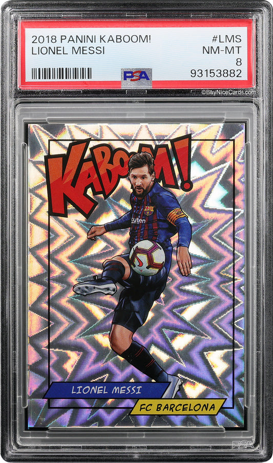 2018 Lionel Messi Panini Kaboom SP #LMS PSA 8 NM-MT