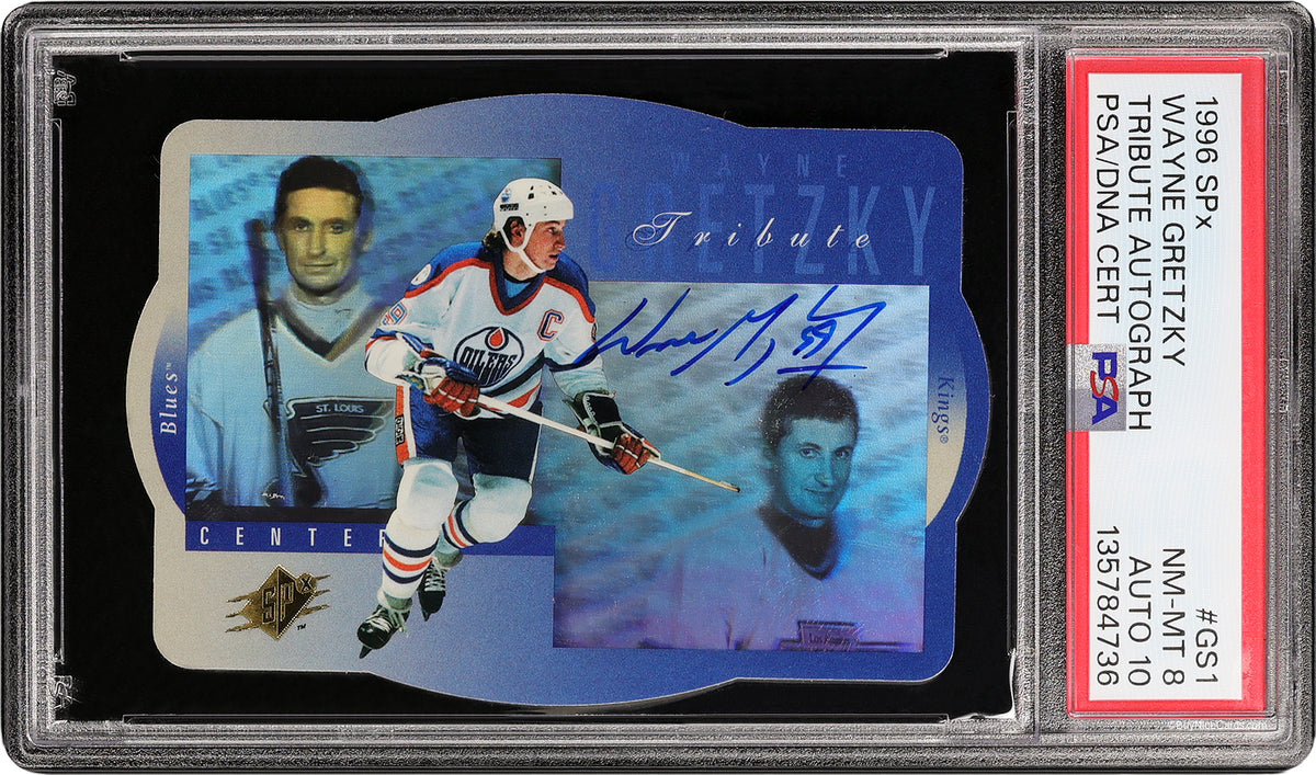 1996 Wayne Gretzky Upper Deck SPx Tribute Auto #GS1 PSA 8 with 10 Auto