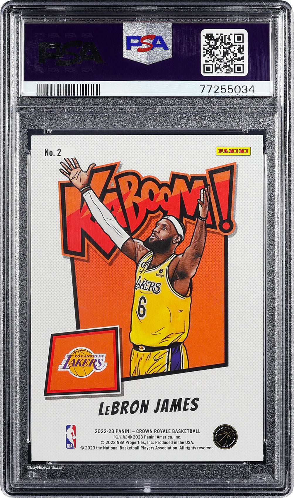 2022 Lebron James Panini Crown Royale Kaboom! SSP #2 PSA 10 Gem Mint