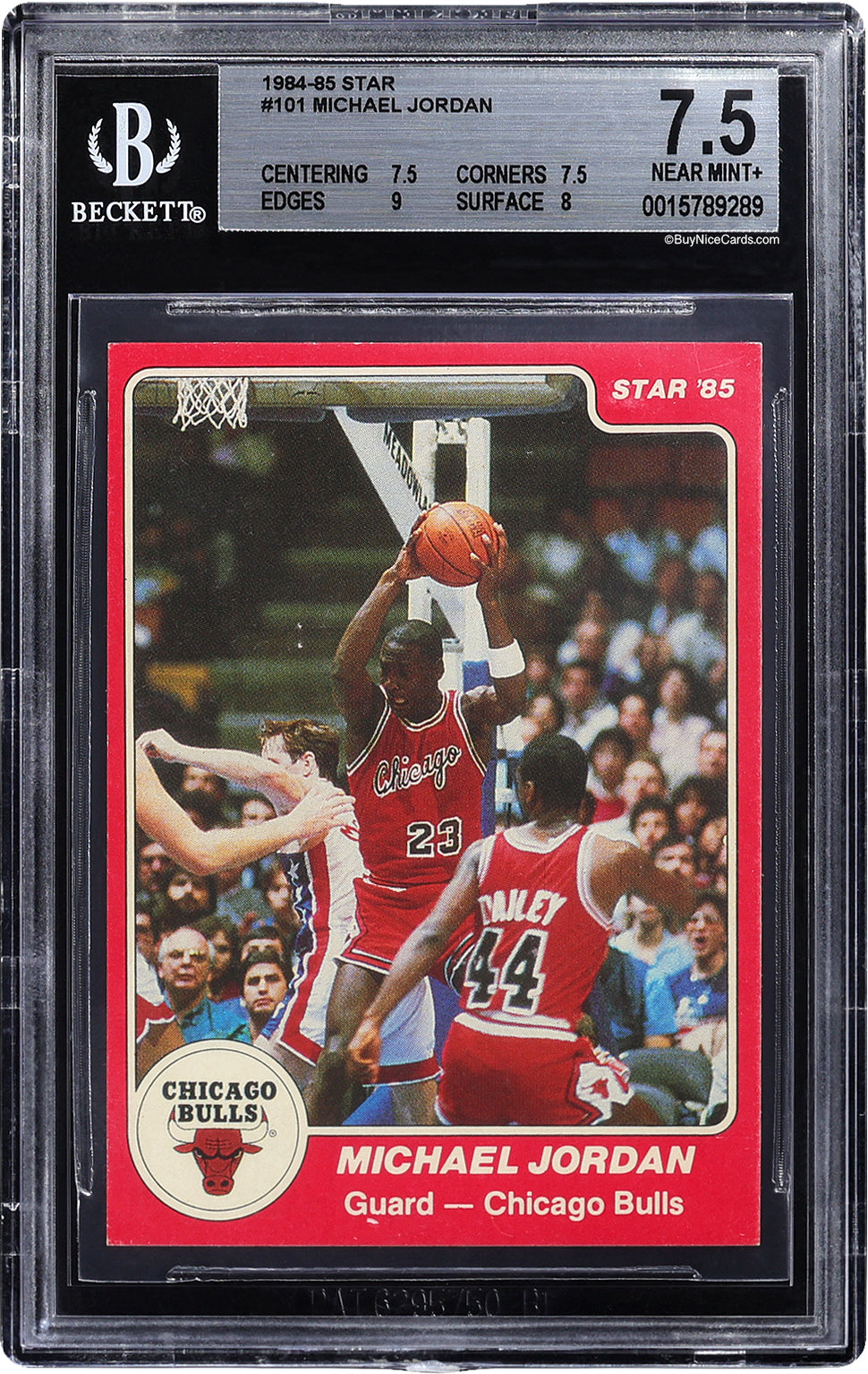 1984-85 Michael Jordan Star XRC RC Rookie #101 BGS 7.5 NM+