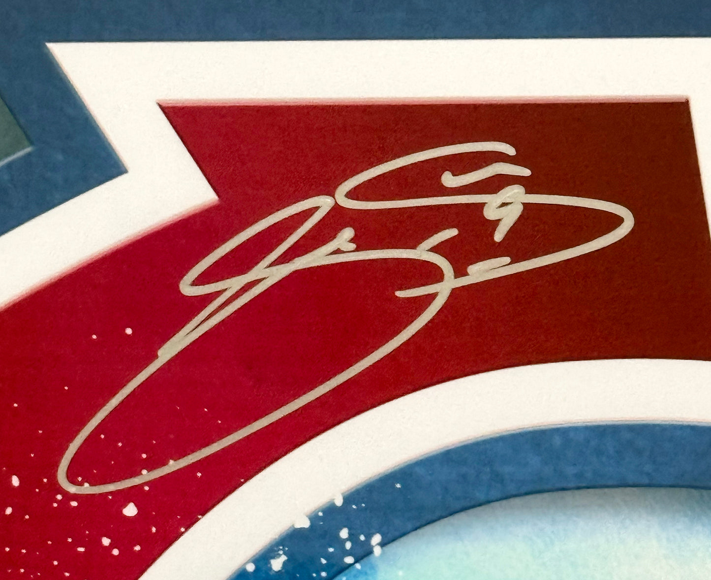 Joe Sakic “Leading By Example” 20x24 Silver Ink Autographed Print Upper Deck Authentic with UDA