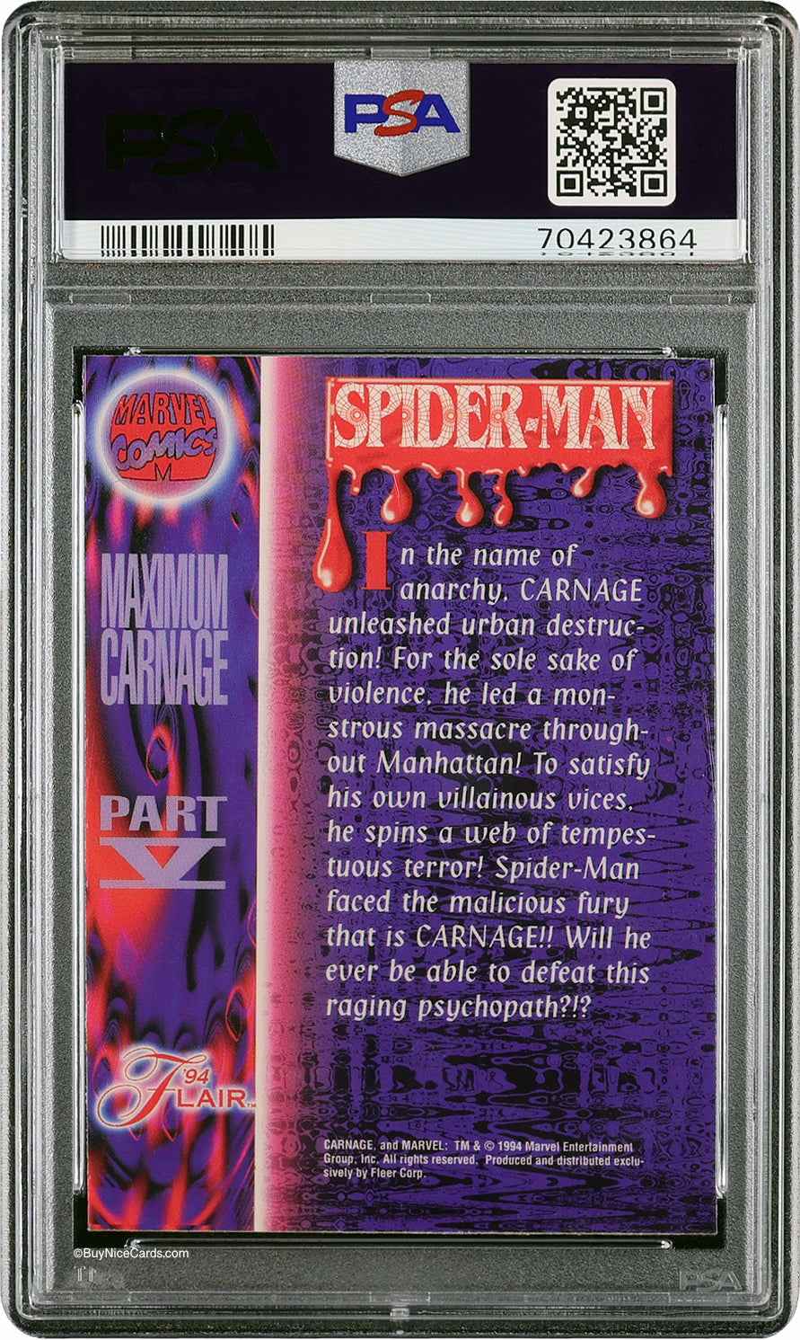 1994 Spider-man Marvel '94 Flair Part V PSA 10 Gem Mint