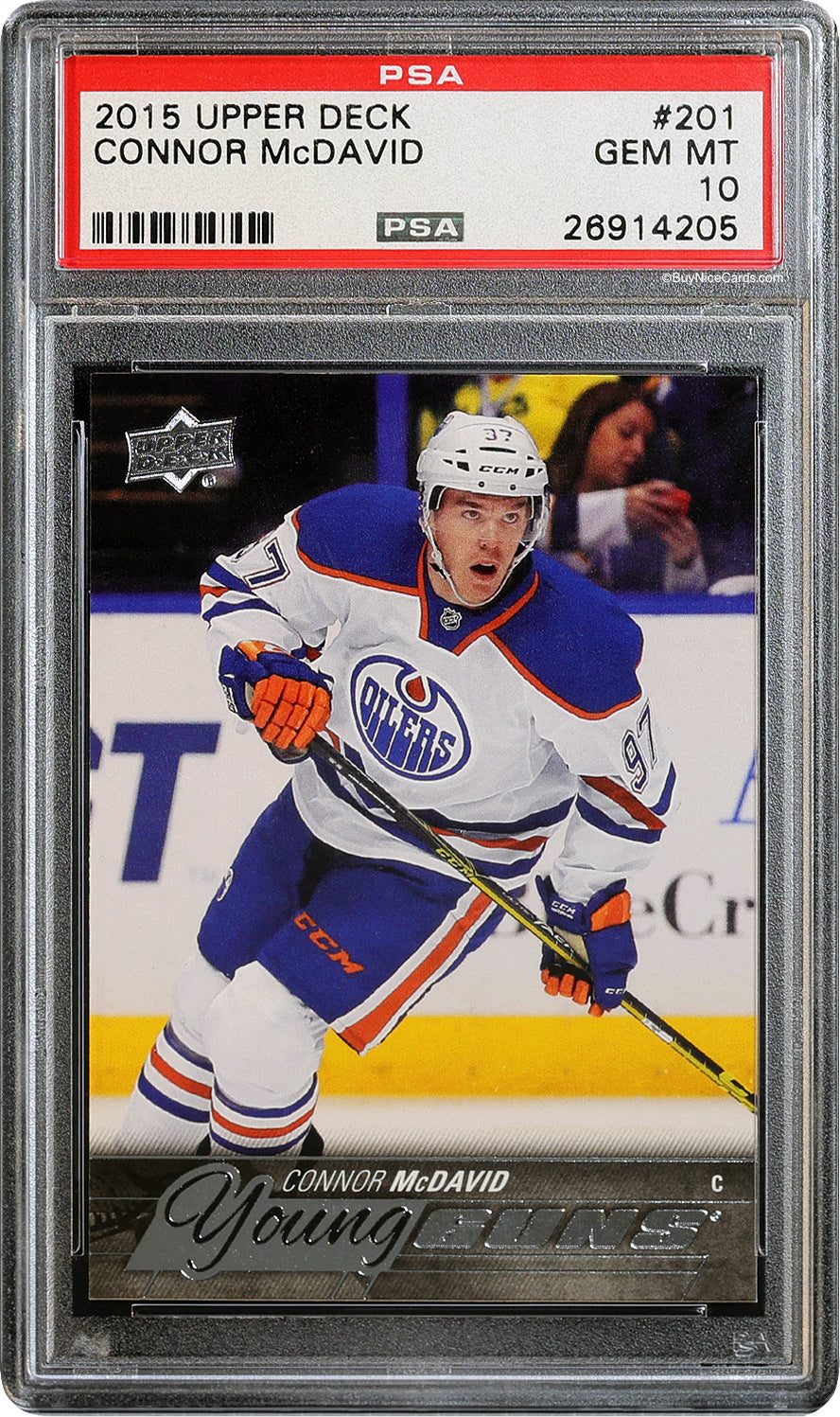 2015 Connor McDavid Upper Deck Young Guns RC Rookie #201 PSA 10 Gem Mint