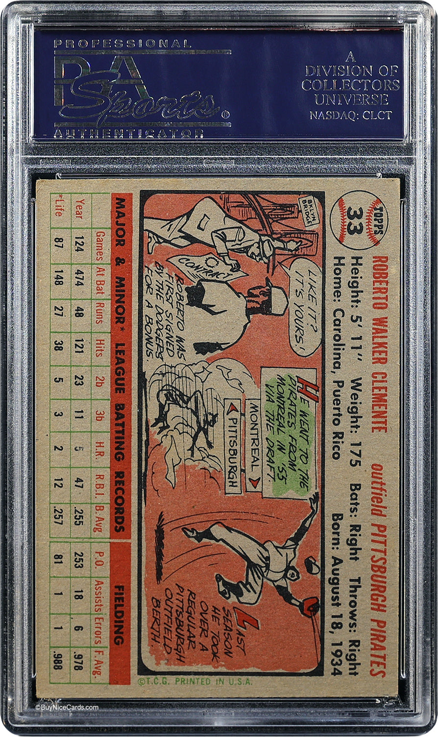 1965 Roberto Clemente Topps Gray Back #33 PSA 5