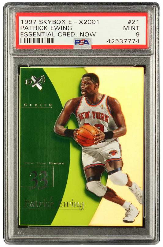 1997 Patrick Ewing Skybox E-X2001 Essential Credentials Now /21 # 21 PSA 9 Pop 1