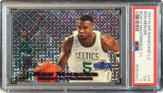 1997 Ron Mercer Flair Showcase Legacy Row 0 Masterpiece 1/1 #14 PSA 5
