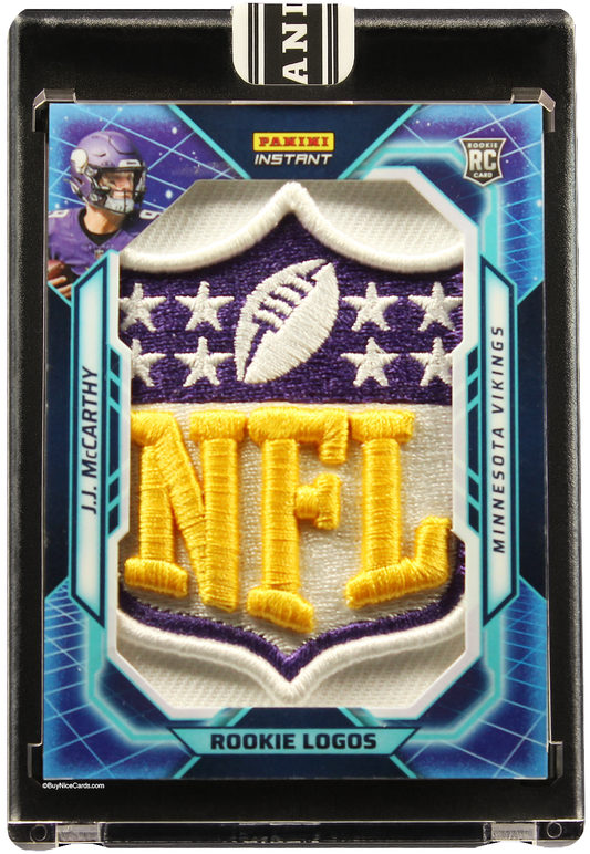 2024 J.J. McCarthy Panini Instant Rookie RC Logo Shields 1/1 # RLNS-6