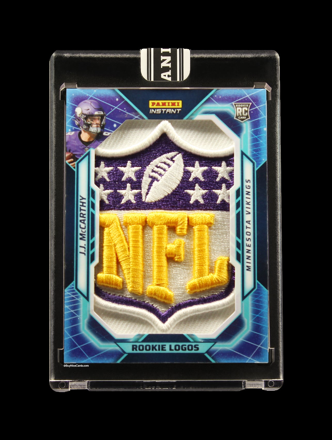 2024 J.J. McCarthy Panini Instant Rookie RC Logo Shields 1/1 # RLNS-6