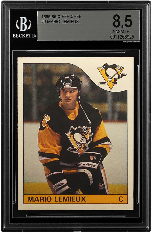 1985-86 Mario Lemieux O-Pee-Chee RC Rookie BGS 8.5 PWCC Top 30%