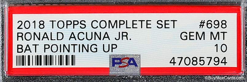 2018 Ronald Acuna Jr. Topps Update  #US250 PSA 10 Gem Mint
