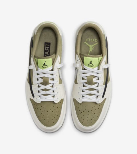 2023 Nike Air Jordan 1 Retro Low Golf Travis Scott Neutral Olive NRG  FZ3124-200 Men's Size 11 Brand New with Box