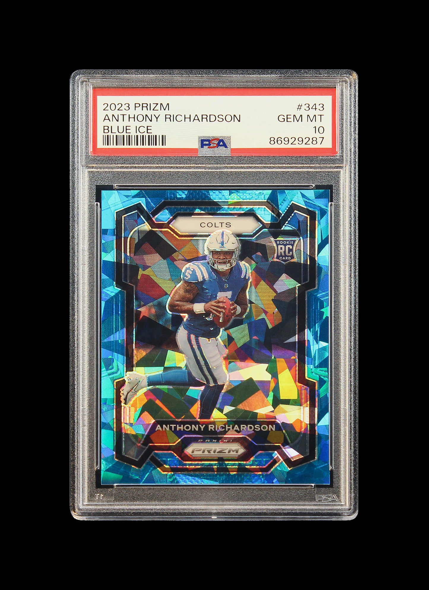 2023 Anthony Richardson Panini Prizm Blue Ice Prizms RC Rookie /99 PSA 10 Gem Mint