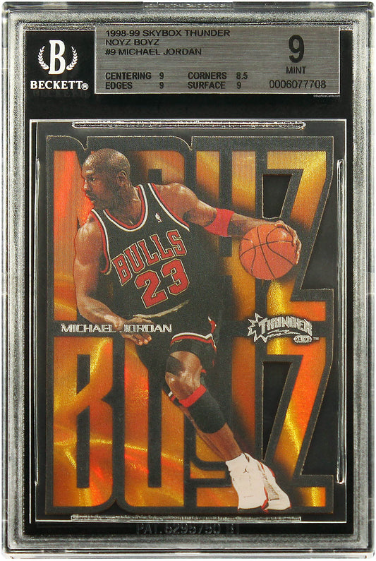 1998 Michael Jordan Fleer SkyBox Thunder Noyz Boyz SP # 9 BGS 9 Mint