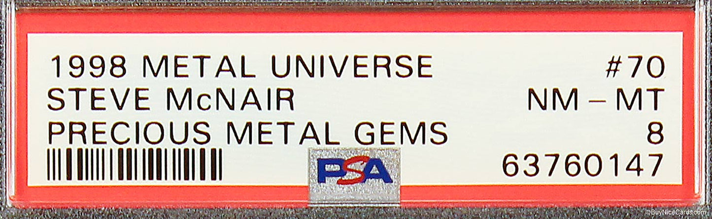1998 Steve Mcnair Metal Universe Precious Metal Gems PMG /50 #70 PSA 8