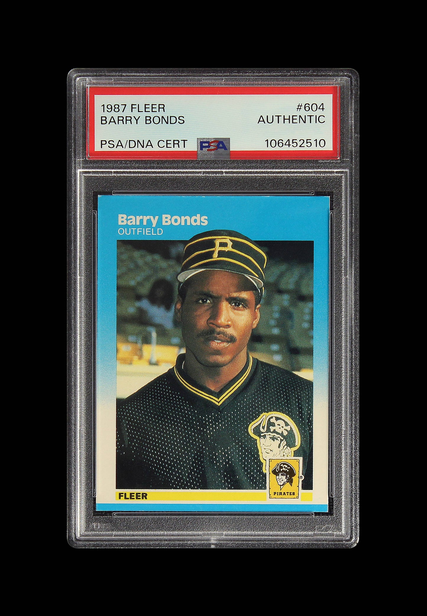 1999 Barry Bonds Fleer RC Rookie Auto Early Signature on Back #604 PSA Authentic