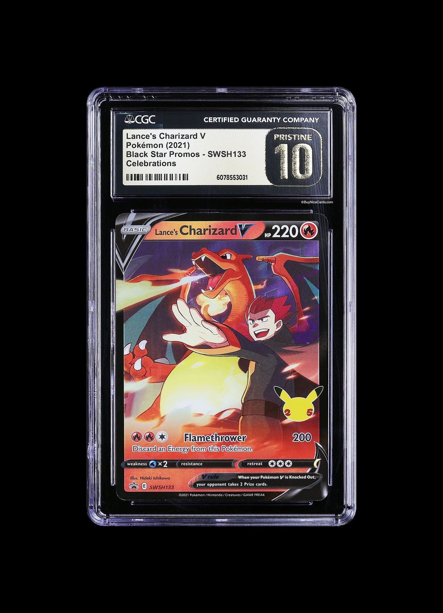 2021 Charizard V Pokemon Black Star Promos SWSH133 Celebrations CGC 10 Pristine