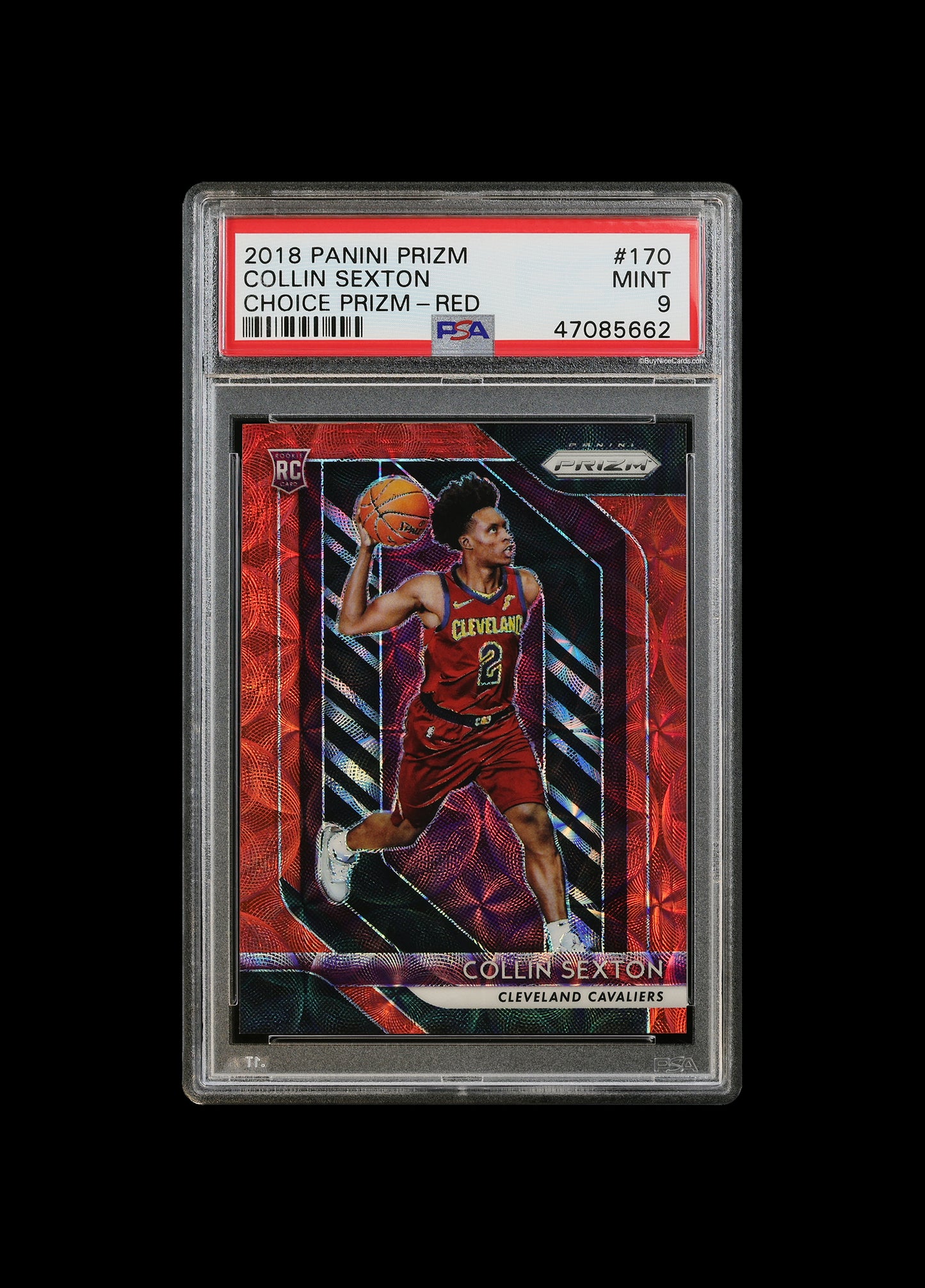 2018 Collin Sexton Panini Prizm Choice Red Prizms RC Rookie #170 PSA 9