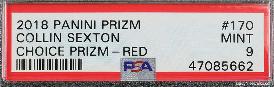 2018 Collin Sexton Panini Prizm Choice Red Prizms RC Rookie #170 PSA 9