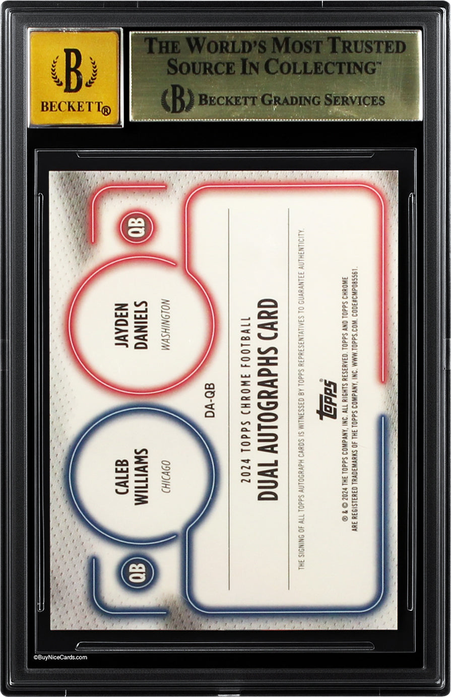 2024 Caleb Williams Jayden Daniels Topps Chrome Gold Refractor /50 #DAQB BGS 9.5