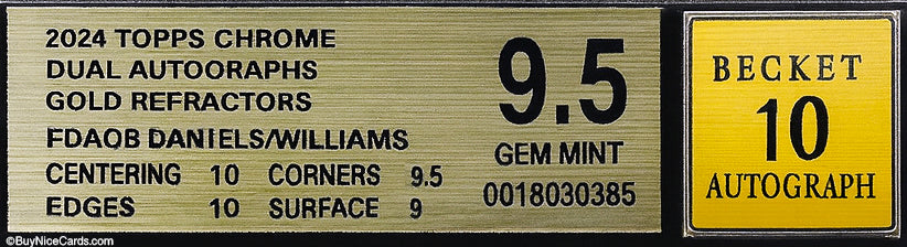 2024 Caleb Williams Jayden Daniels Topps Chrome Gold Refractor /50 #DAQB BGS 9.5