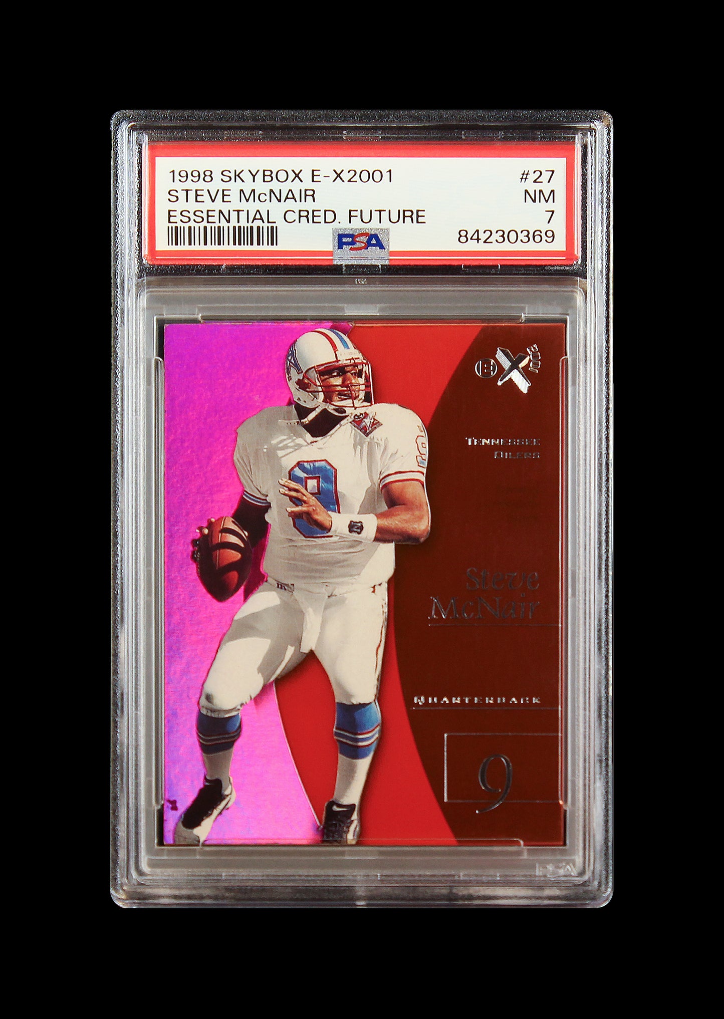 1998 Steve Mcnair Skybox E-X2001 Essential Credentials Future SP /34 #27 PSA 7