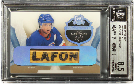 2016 Pat LaFontaine Upper Deck The Cup Property Of 1/1 # POPL BGS 8.5