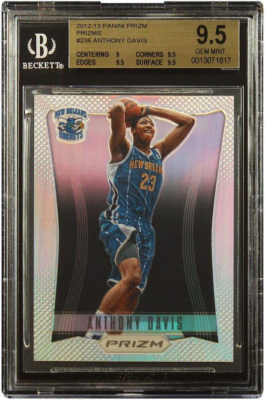 2012 Anthony Davis Panini Prizm Silver Prizms RC Rookie # 236 BGS 9.5 Gem Mint