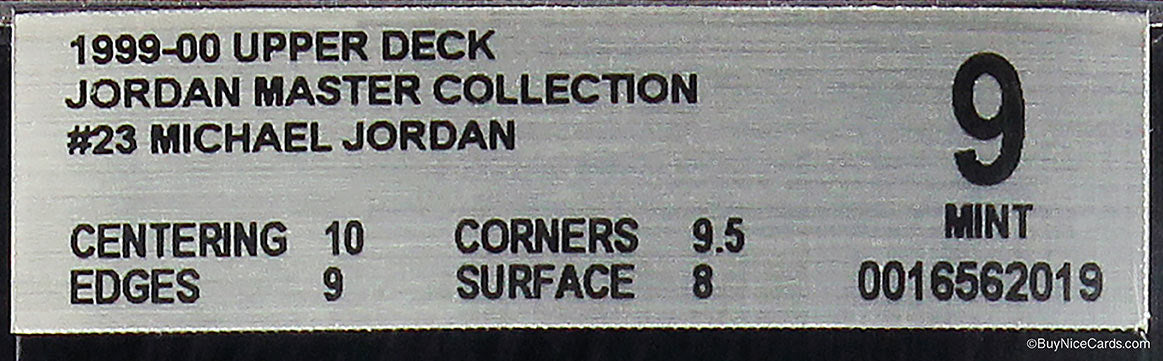 1999 Michael Jordan Upper Deck Master Collection #23 /500 BGS 9 Mint