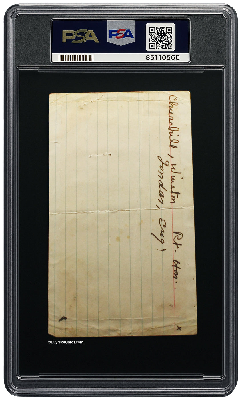 Vintage President Franklin D. Roosevelt Autograph Auto Index Card PSA