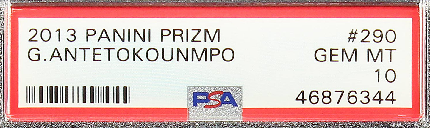 2013 Giannis Antetokounmpo Panini Prizm Base RC Rookie #290 PSA 10 Gem Mint