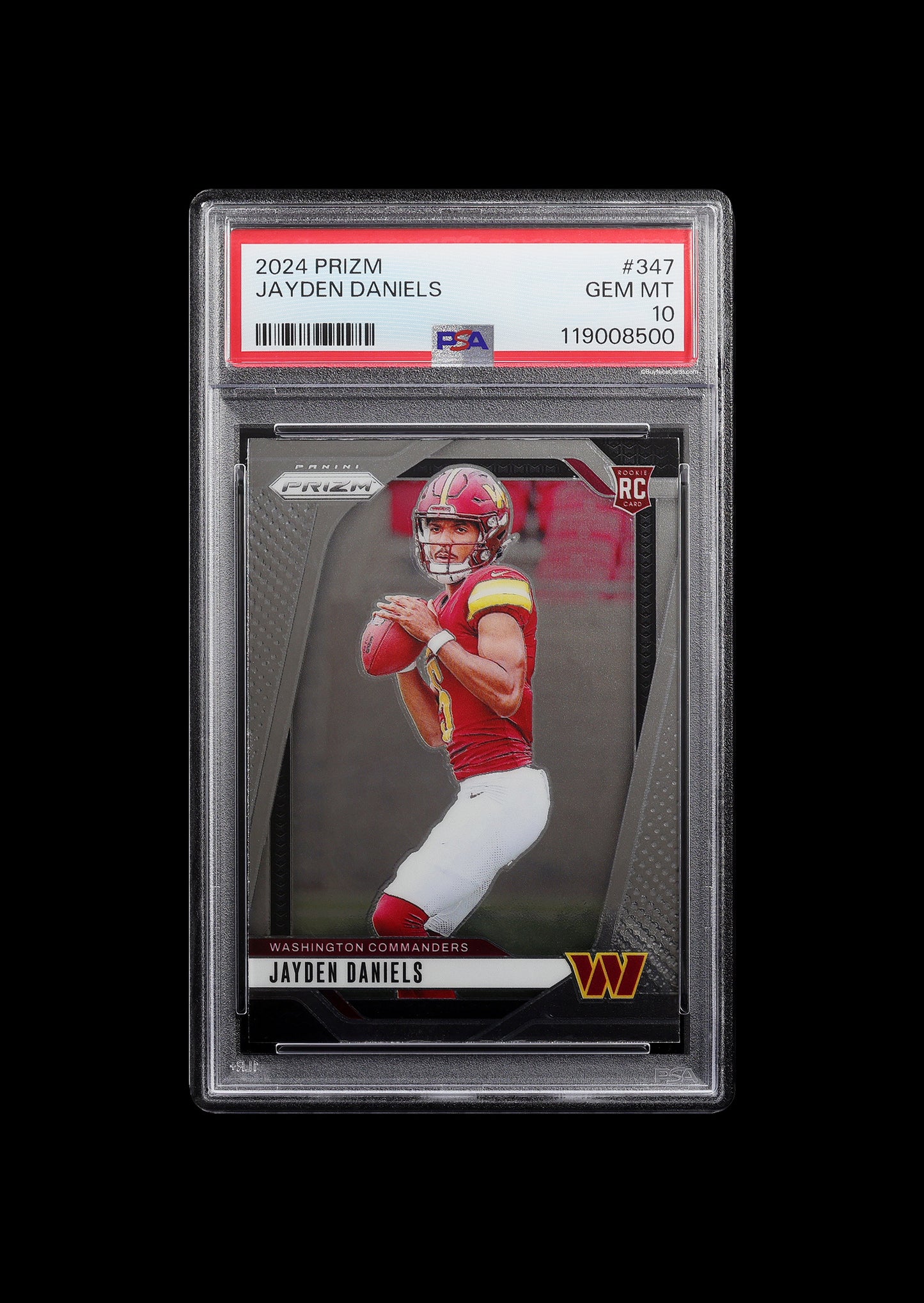 2024 Jayden Daniels Panini Prizm Base RC Rookie #347 PSA 10 Gem Mint