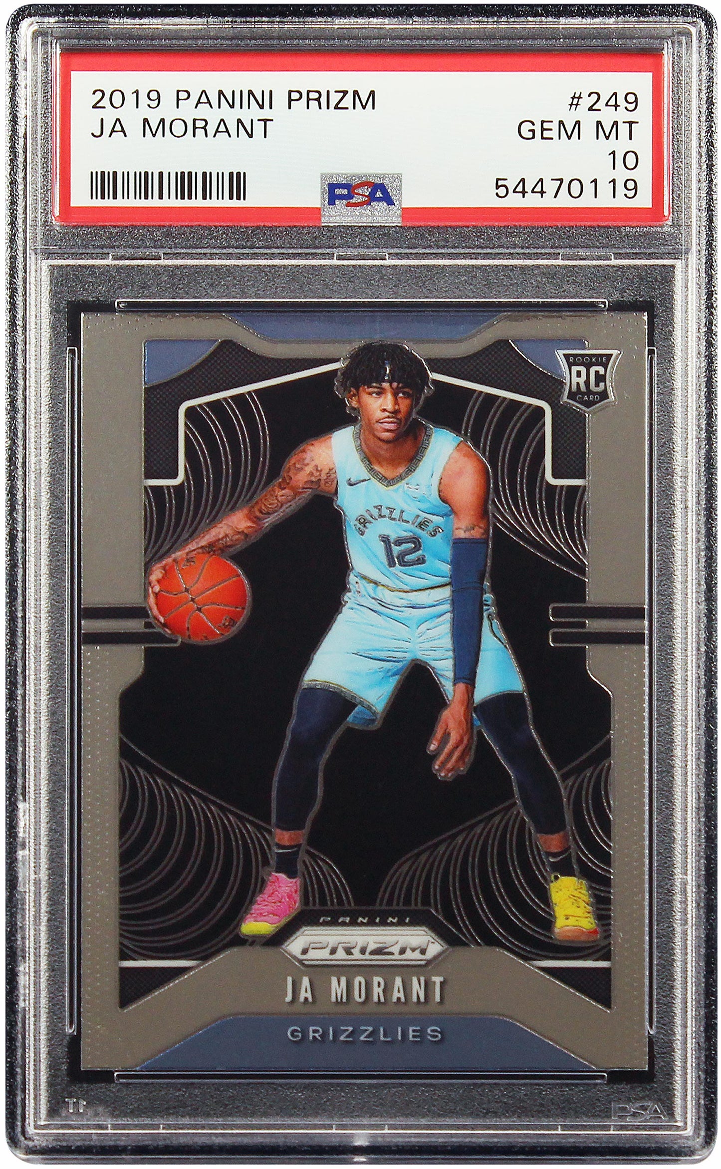 2019 Ja Morant Panini Prizm Base RC Rookie #249 PSA 10 Gem Mint