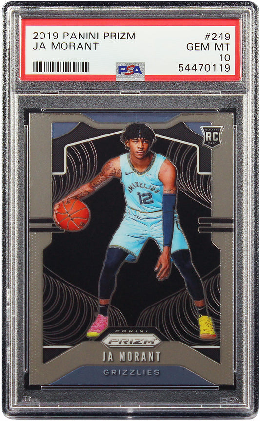 2019 Ja Morant Panini Prizm Base RC Rookie #249 PSA 10 Gem Mint