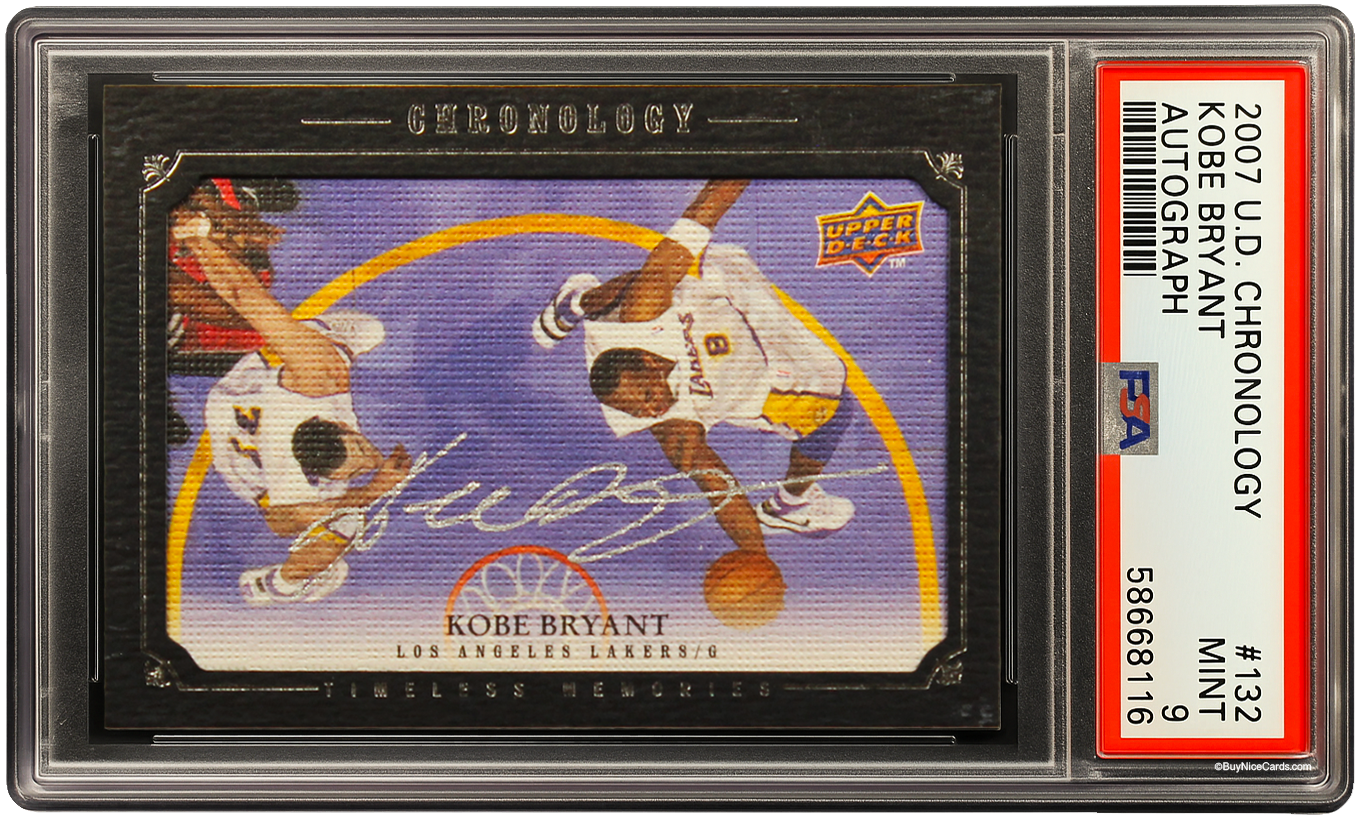 2007 Kobe Bryant Upper Deck Chronology Timless Memories Auto /99 # 132 PSA 9 Mint