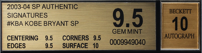 2003-04 Kobe Brytant Upper Deck SP Authentic Auto #KBA BGS 9.5
