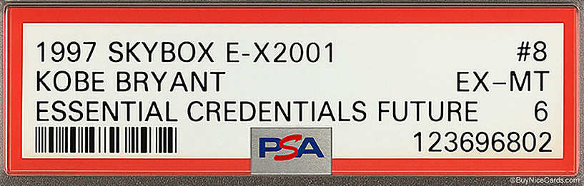1997 Kobe Bryant Skybox E-X2001 Essential Credentials Future #8 /73 PSA 6